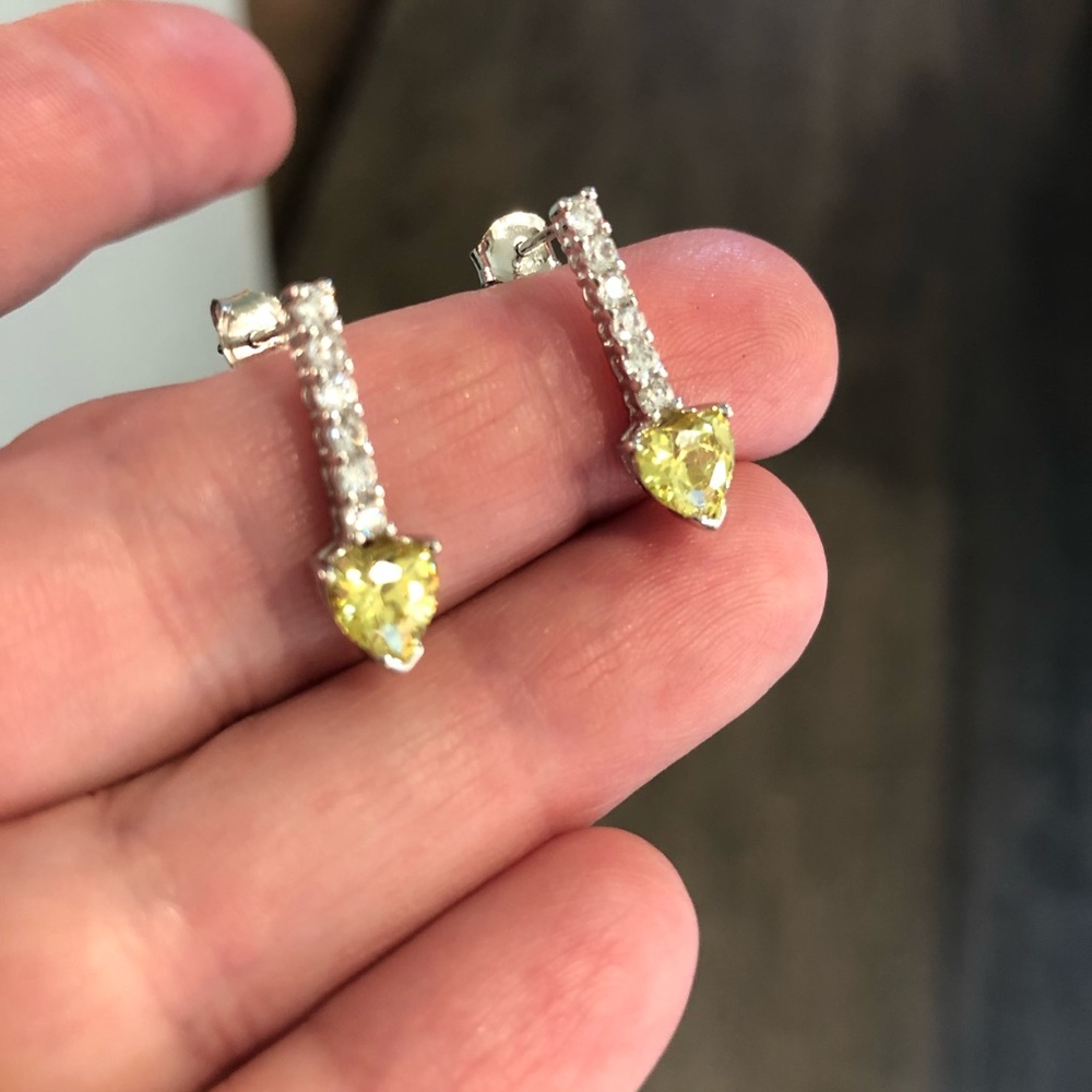 925 stamped silver dangle earrings